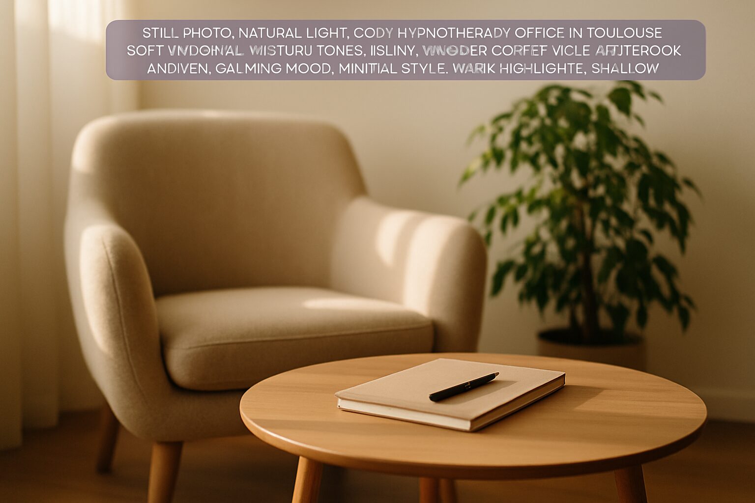 Espace de consultation en hypnose à Toulouse, confortable et apaisant.